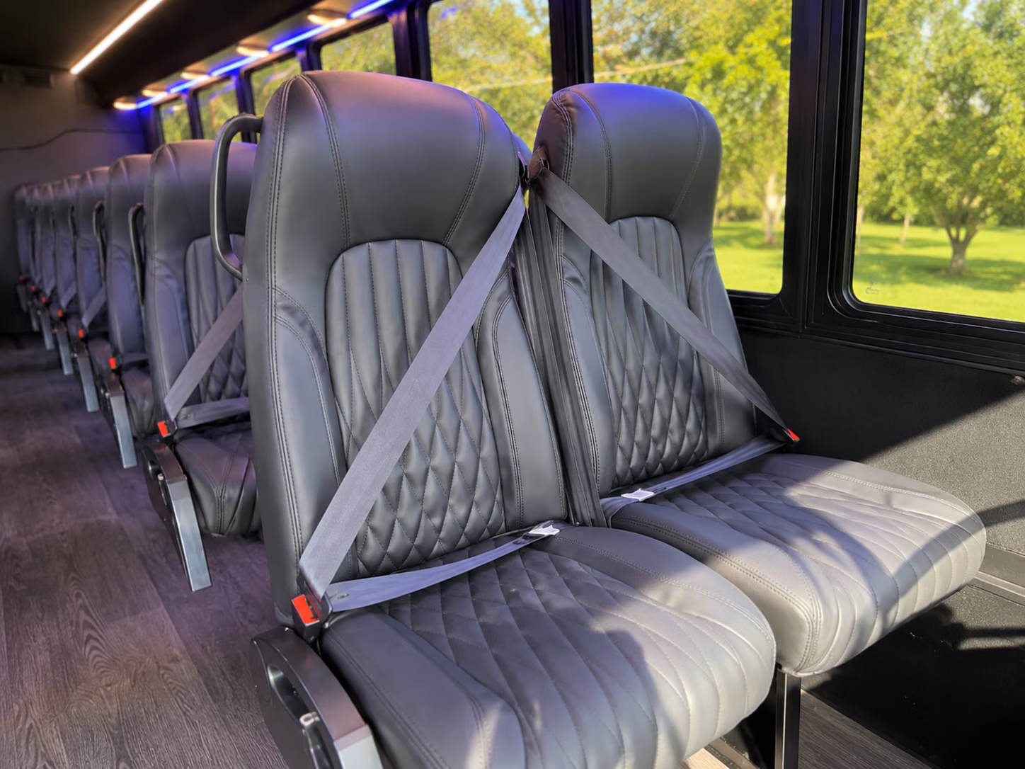 santee 15 passenger minibus interior