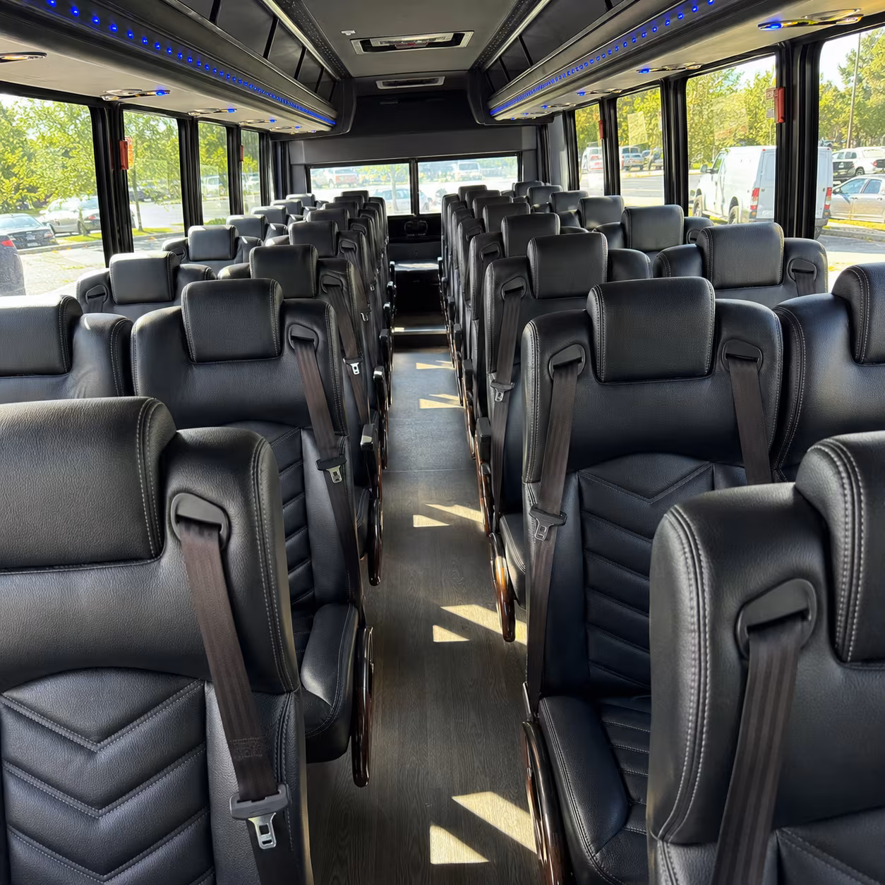 santee 35 passenger minibus interior